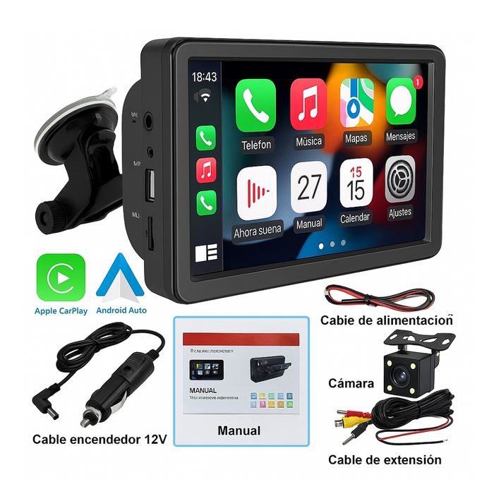 Pantalla 10" Smart CarPro™ + Cámara de Retroceso de Regalo 🔥 Últimas Unidades 🔥