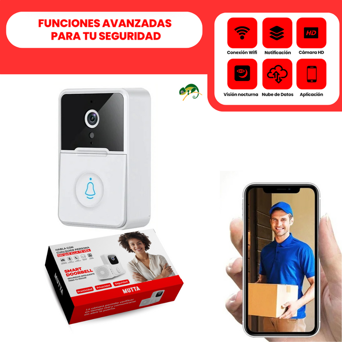 SMART DOORBELL - Timbre Inalámbrico Con Camara 🔥 SOLO POR HOY: 52% OFF 🔥