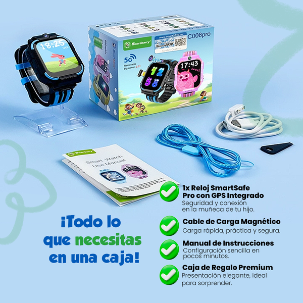 SmartSafe Pro™ - Reloj inteligente para niños con GPS