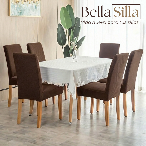 BellaSilla – Juego de 6 Piezas Premium de Fundas para Silla