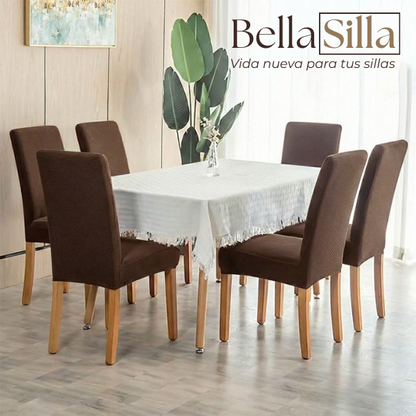 BellaSilla – Juego de 6 Piezas Premium de Fundas para Silla