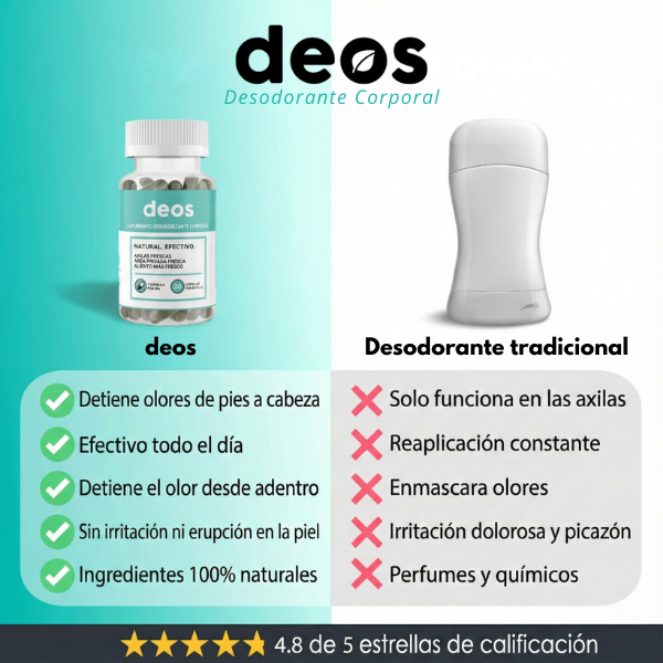 DEOS™ – Suplemento Desodorante Interno