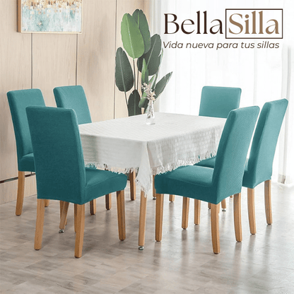 BellaSilla – Juego de 6 Piezas Premium de Fundas para Silla