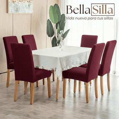 BellaSilla – Juego de 6 Piezas Premium de Fundas para Silla
