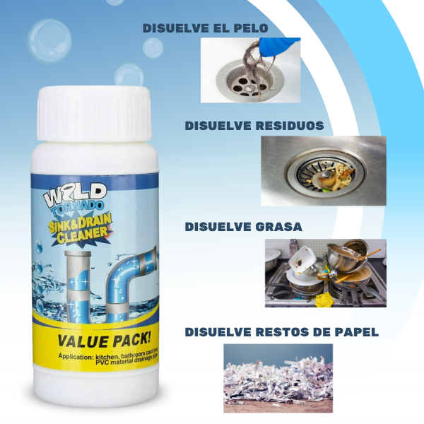 DrainCleaner­™ - Polvo Limpiador de Drenaje - Pack de 3 unidades