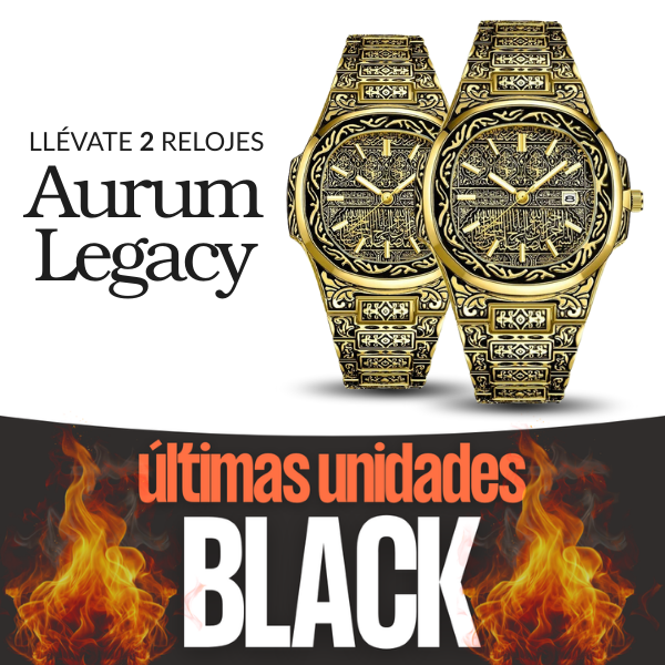 Reloj Aurum Legacy™ Caja Lujo 🔥 Ultimas Unidades Black con 70% OFF🔥