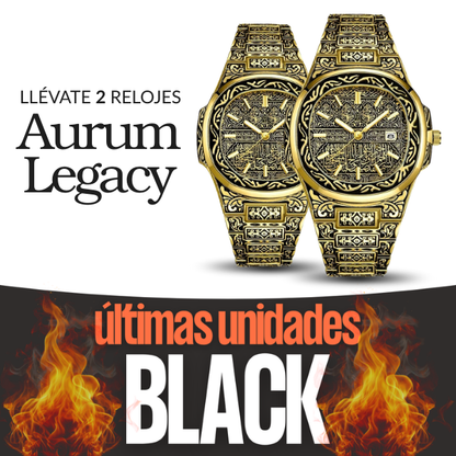 Reloj Aurum Legacy™ Caja Lujo 🔥 Ultimas Unidades Black con 70% OFF🔥