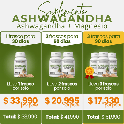 Ashwagandha + Magnesio 1000mg 60 CAPS